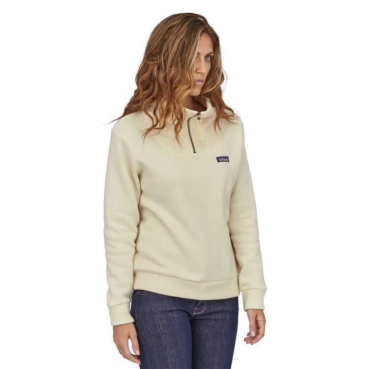 white fleece pullover women's