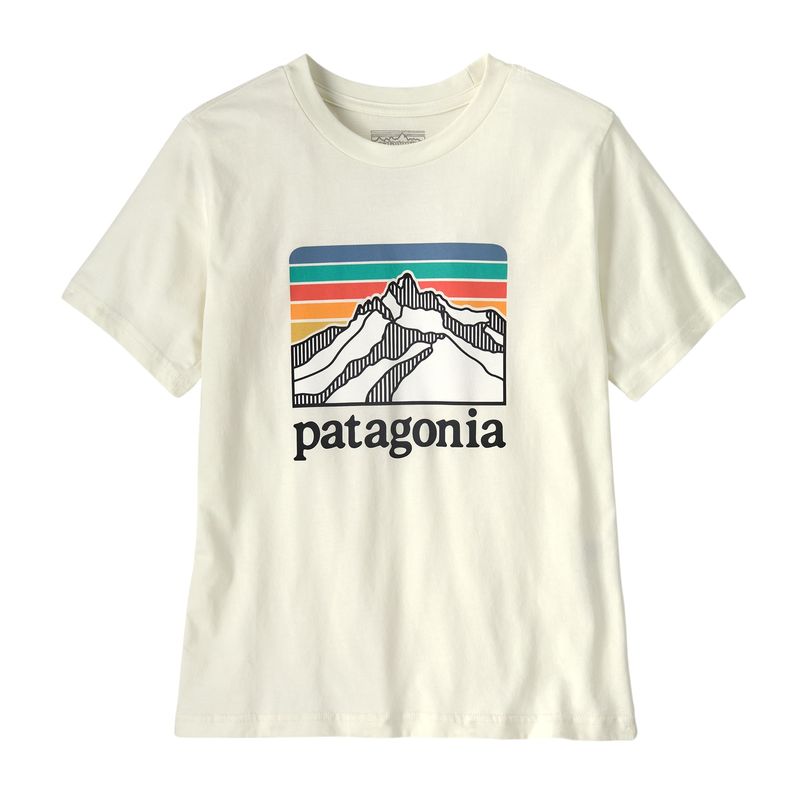 Patagonia-Graphic-T-Shirt---Youth-Line-Logo-Ridge---Birch-White