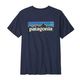 Patagonia Graphic T-Shirt - Youth P-6 Logo / New Navy