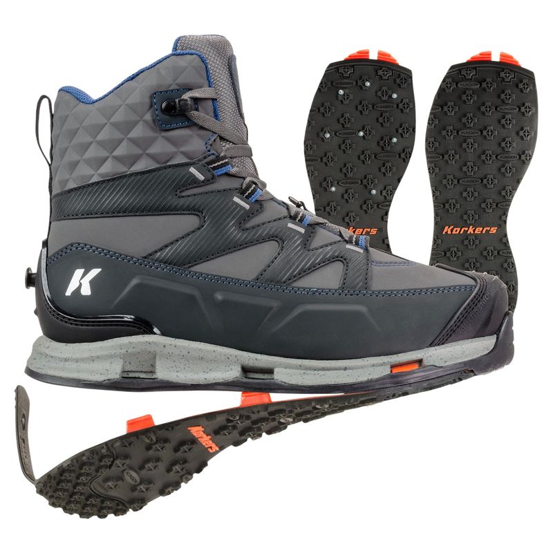 Korkers-Bantam-Lite-Sole-with-Felt-and-Kling-On-Dark-Shadow---Blue