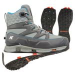 Korkers-Bantam-Lite-Sole-with-Felt-and-Kling-On---Women-s-Grey---Aqua