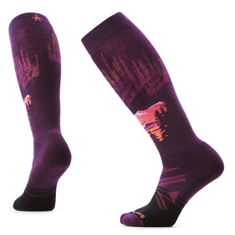 Smartwool Ski Full Cushion Alpine Auroras OTC Socks - Women's Purple Iris
