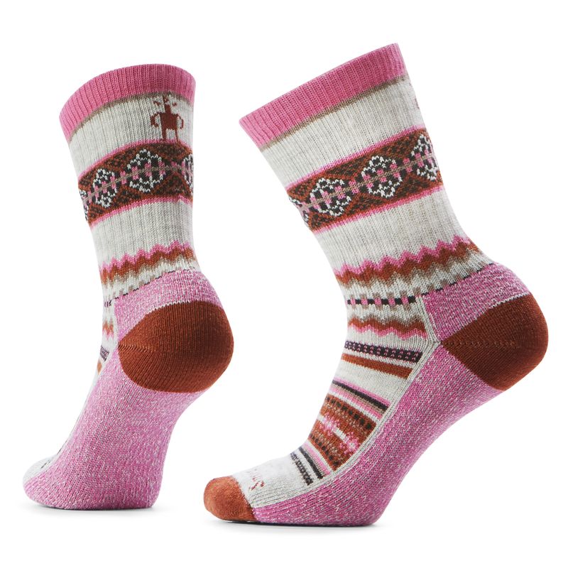 Smartwool Everyday Snowed In Sweater Light Cushion Crew Sock - Women's Garden Pink