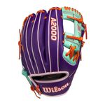 Wilson-A2000-GOTM-Baseball-Glove---April-2025-Purple---Seafoam---Orange