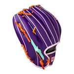 Wilson-A2000-GOTM-Baseball-Glove---April-2025-Purple---Seafoam---Orange