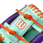 Wilson-A2000-GOTM-Baseball-Glove---April-2025-Purple---Seafoam---Orange