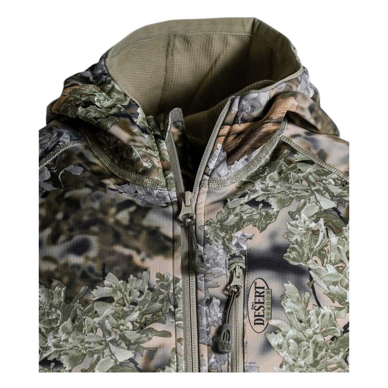 King's Camo Hunter Full-Zip Fleece Hoodie - Men's Desert Shadow