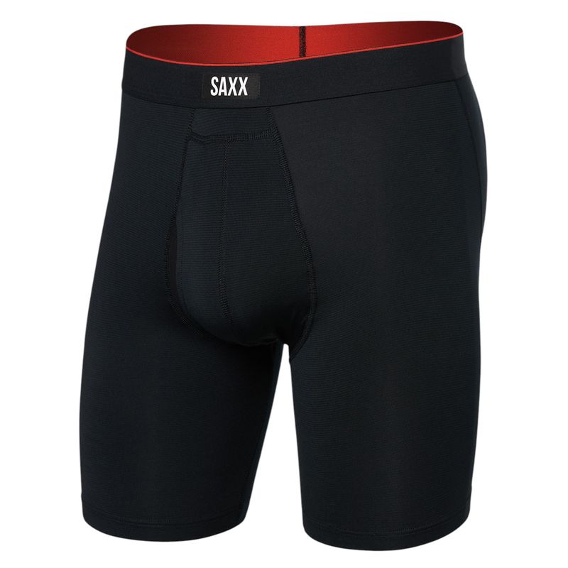 SAXX M MULTI-SPORT MESH LONG BOXER BRIEF FLY Black