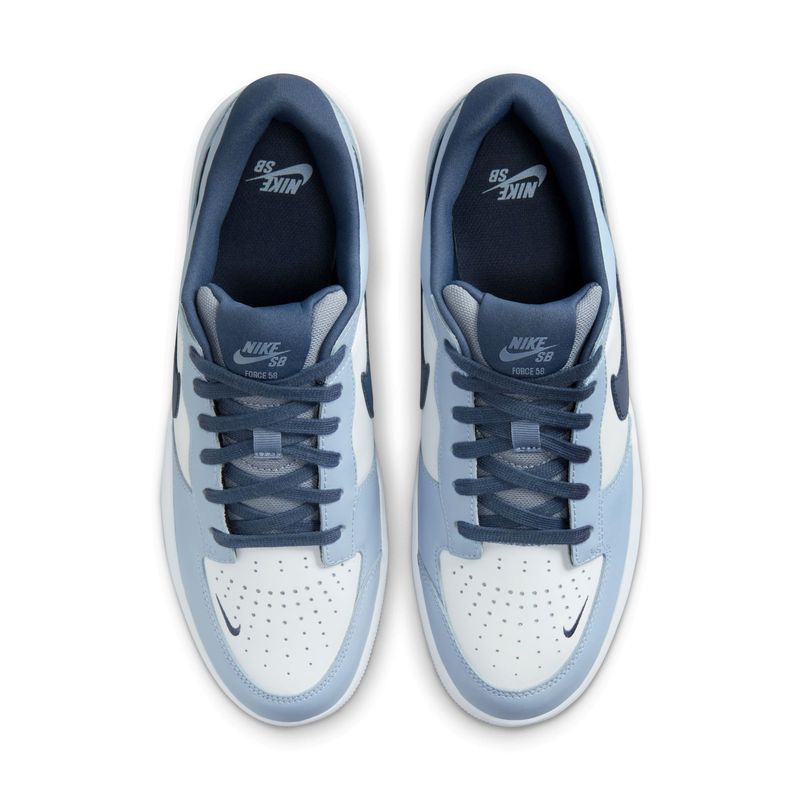 Nike SB Force 58 Premium Shoe - Men's White / Thunder Blue / White / Ashen Slate