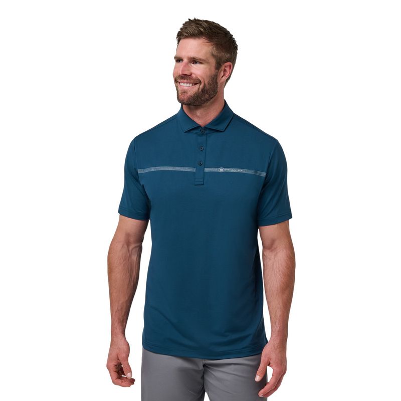 TravisMathew Heater Pro Chest Stripe Polo - Men's Titan