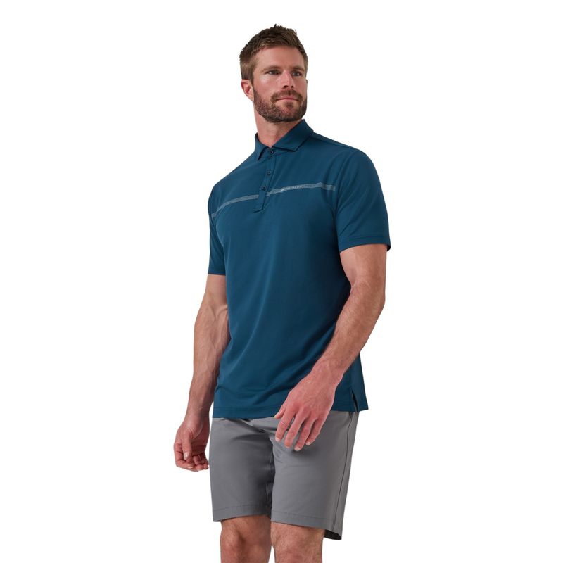 TravisMathew Heater Pro Chest Stripe Polo - Men's Titan