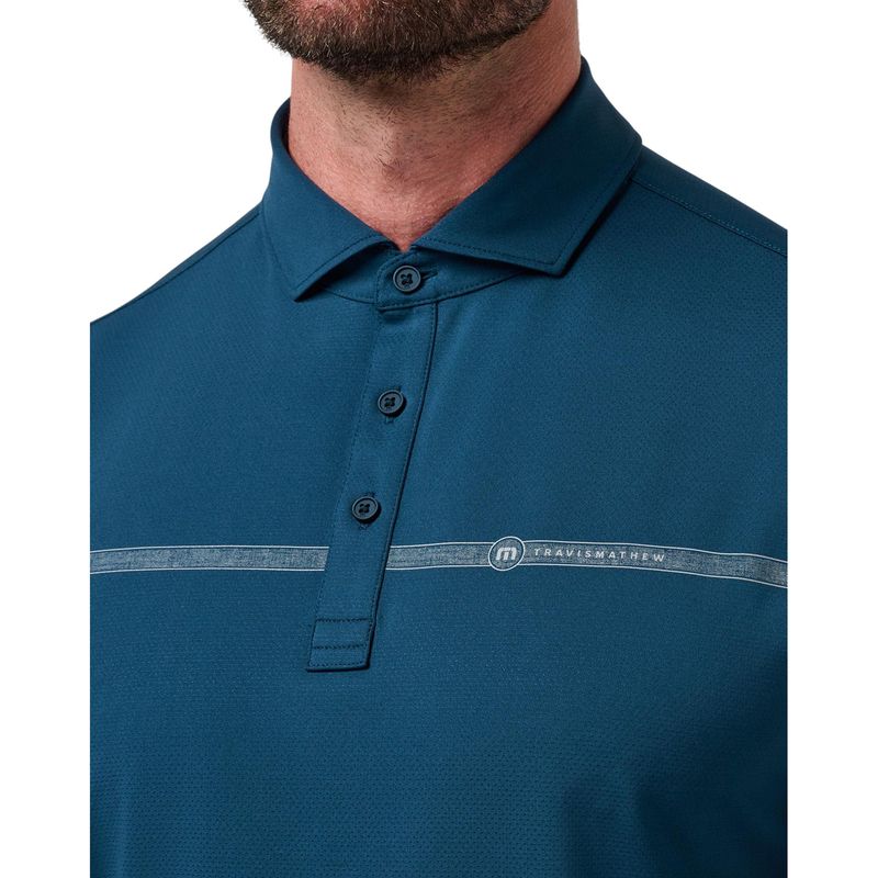 TravisMathew Heater Pro Chest Stripe Polo - Men's Titan