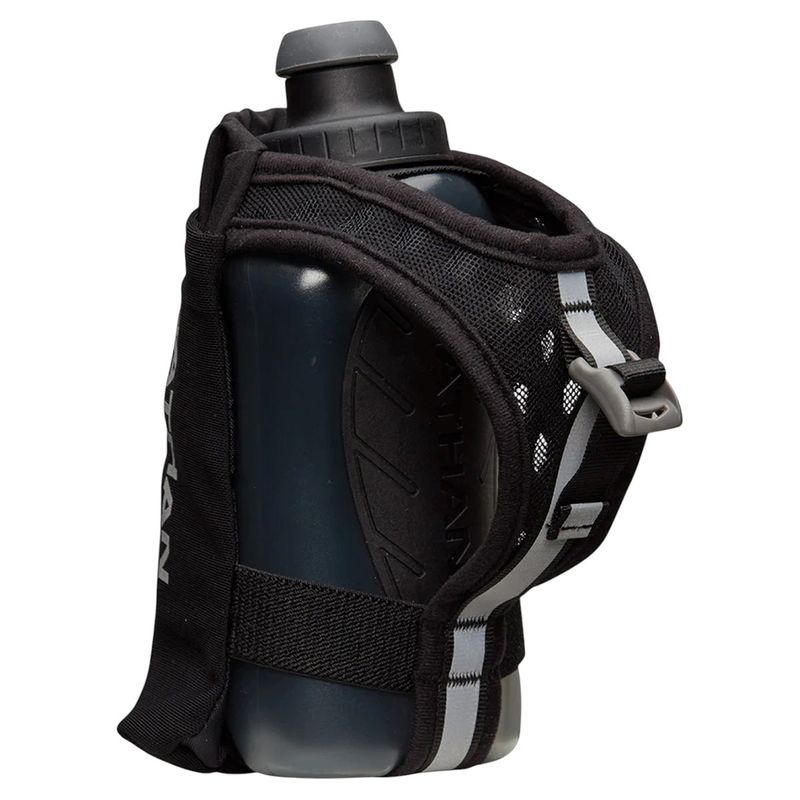 Nathan-SpeedDraw-2-Flask---12oz-Black---Reflective-Silver