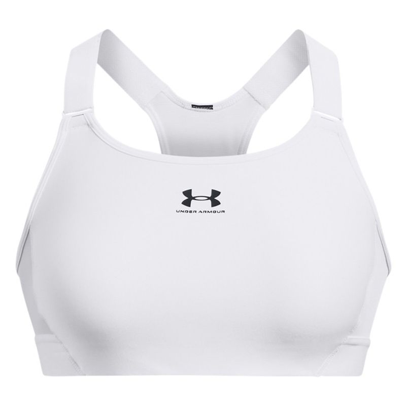 Under Armour HeatGear Armour High Sports Bra - Women's White / Jet Gray