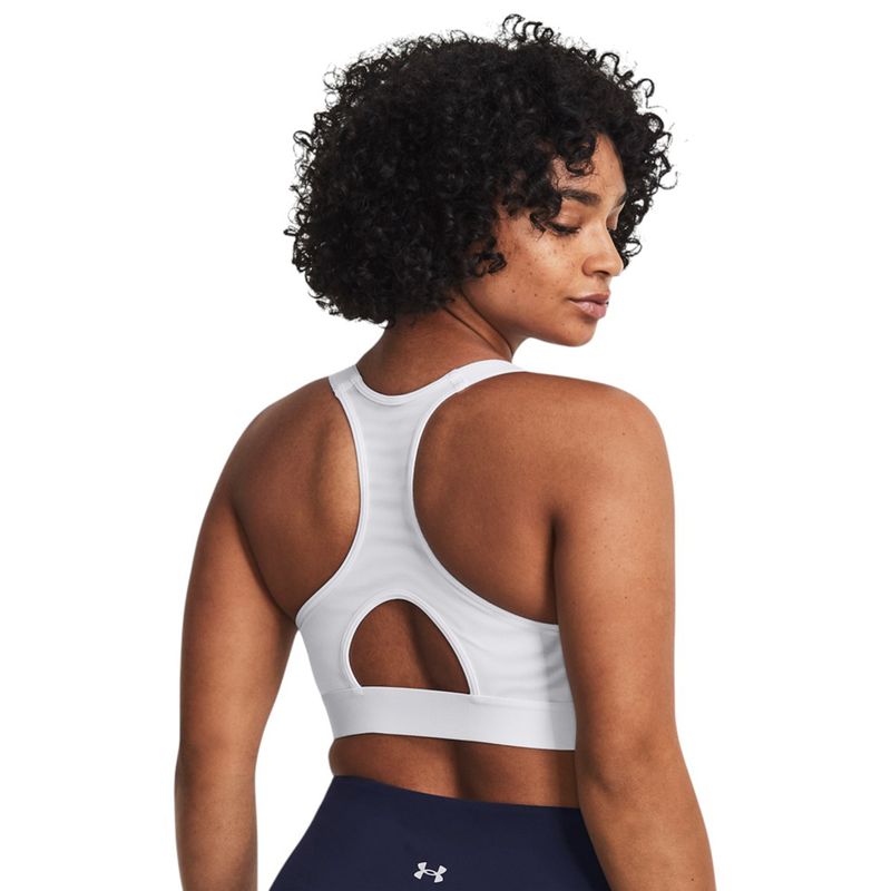 Under Armour HeatGear Armour High Sports Bra - Women's White / Jet Gray