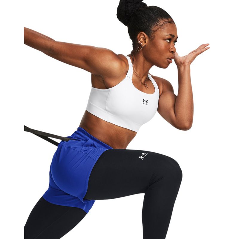 Under Armour HeatGear Armour High Sports Bra - Women's White / Jet Gray