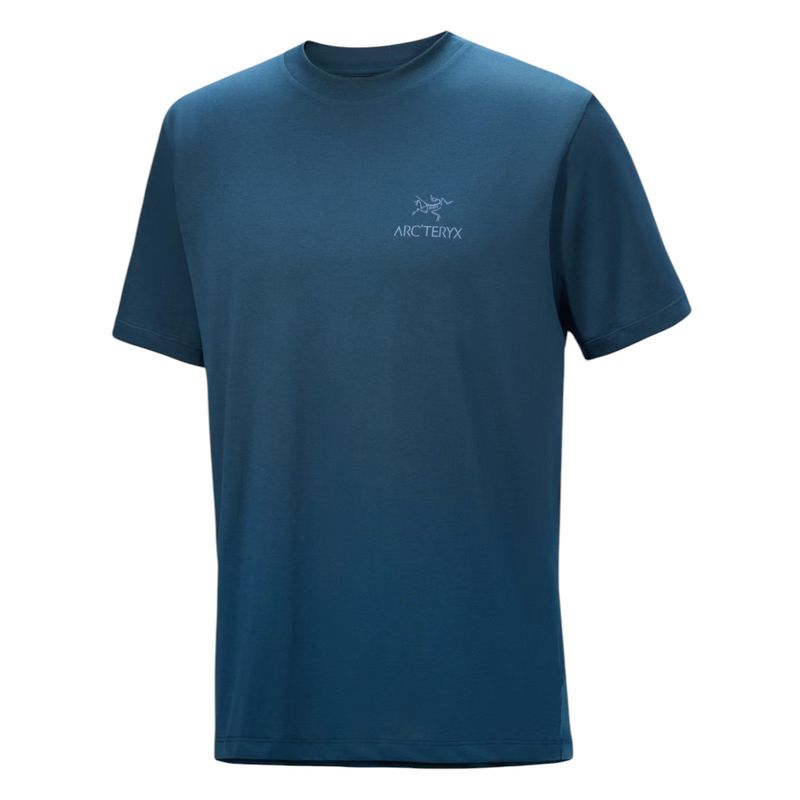Arc'teryx Kragg Sl Cotton Bird Word Short Sleeve Shirt - Men's Nightscape / Light Night