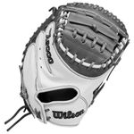 Wilson A2000 FPCM23 Fastpitch Softball Catcher Mitt Grey / White