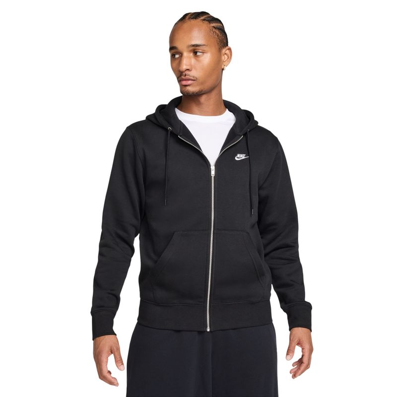 Nike Club Basketball Full-Zip Hoodie - Men's Black / Black / White