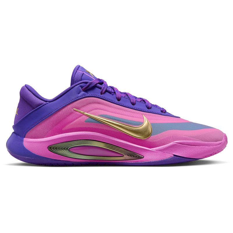 Nike A'One Basketball Shoe - Women's Fierce Purple / Metallic Gold / Hyper Violet