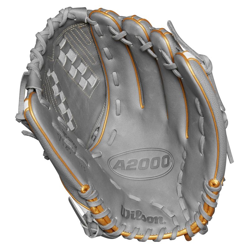 Wilson A2000 Classic V125 Fastpitch Softball Glove Grey / Grey / White / Metallic Gold