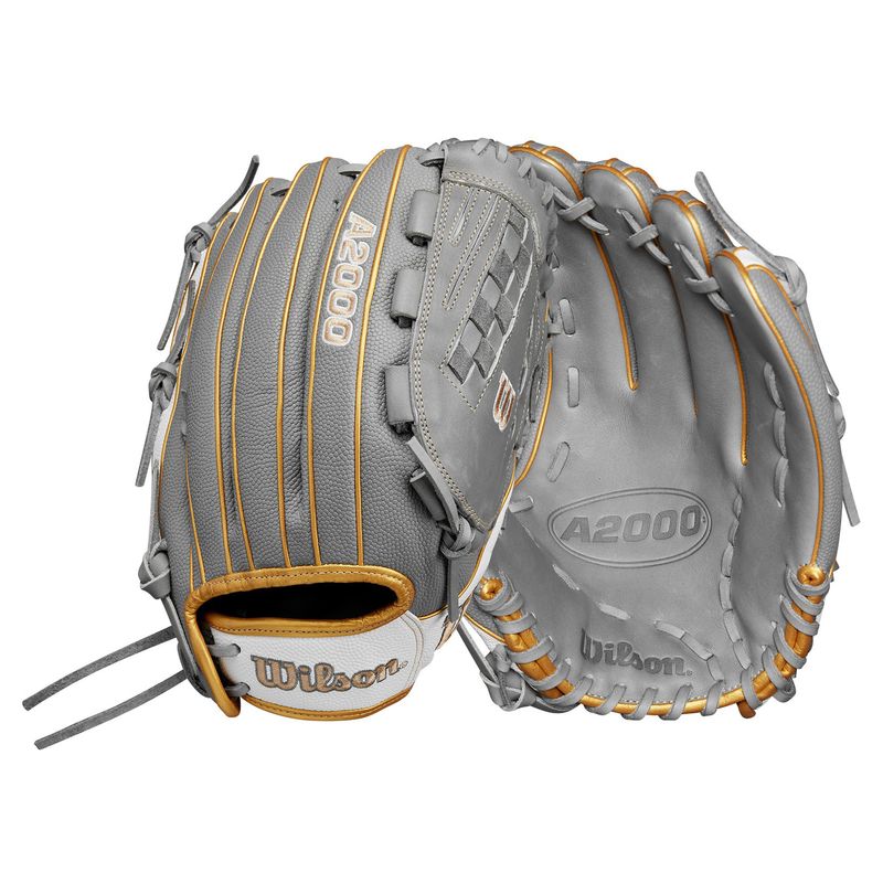 Wilson A2000 Classic V125 Fastpitch Softball Glove Grey / Grey / White / Metallic Gold