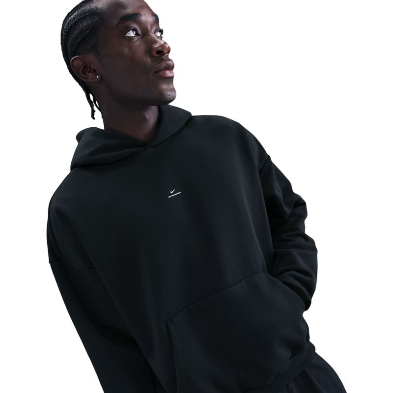 Nike Therma-FIT Brushed Basketball Pullover Hoodie - Men's Black / Pale Ivory