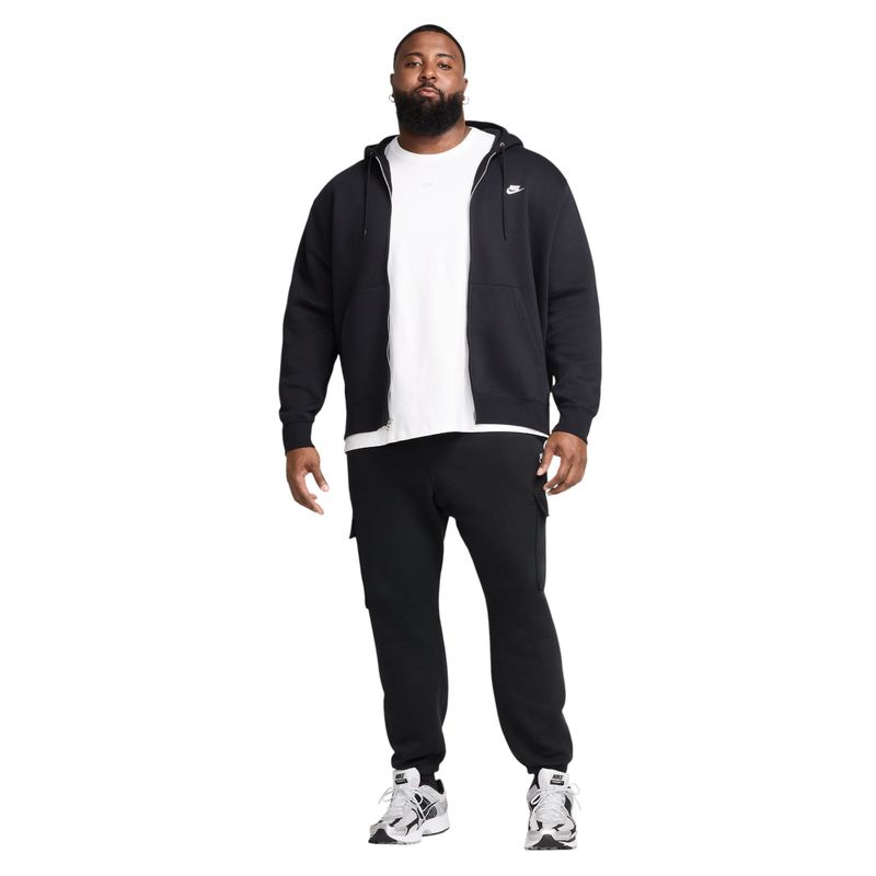 Nike Club Basketball Full-Zip Hoodie - Men's Black / Black / White