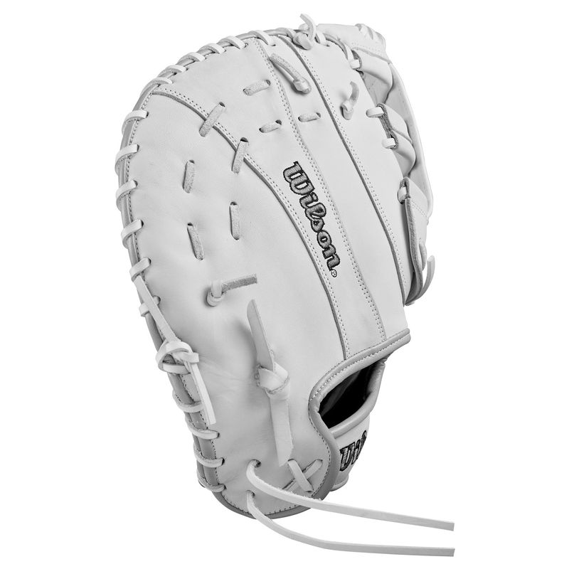 Wilson A1000 CM33 Fastpitch Softball Catcher Mitt White / Black / Red