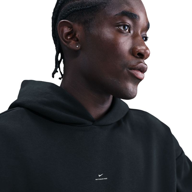 Nike Therma-FIT Brushed Basketball Pullover Hoodie - Men's Black / Pale Ivory