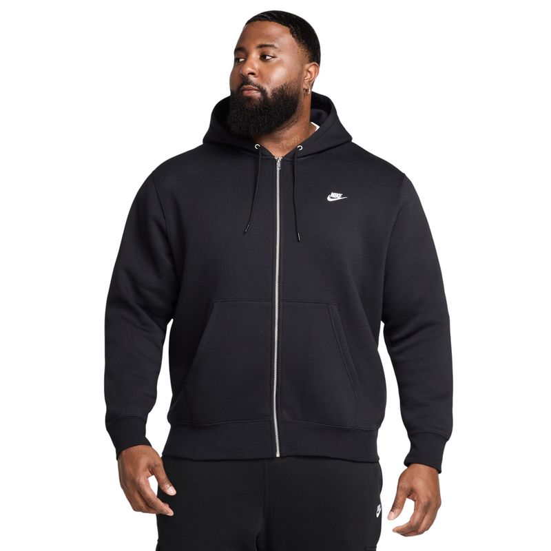Nike Club Basketball Full-Zip Hoodie - Men's Black / Black / White