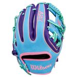 Wilson A2000 October 2025 GTOM Glove Sky Blue / Purple / Seafoam / Pink