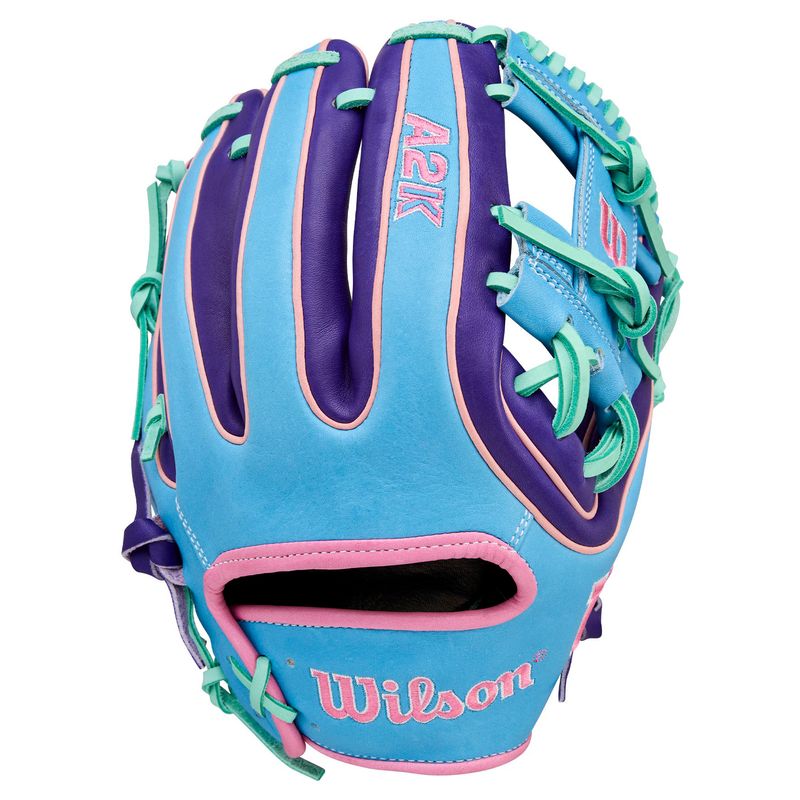 Wilson A2000 October 2025 GTOM Glove Sky Blue / Purple / Seafoam / Pink