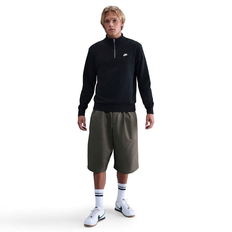 Nike Club Basketball Half-Zip Top - Men's Black / Black / White