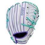 Wilson A500 Siren 11.75" Fastpitch Softball Glove White / Purple / Seafoam