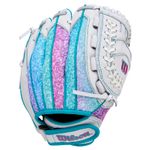 Wilson A440 Flash 11" Fastpitch Softball Glove White / Purple / Teal