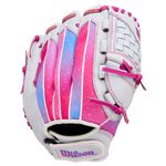 Wilson A440 Flash 11.5" Fastpitch Softball Glove White / Flamingo Pink