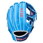 Wilson A450 11" Infield Baseball Glove Youth - 2022 Cool Blue / Roiyal Blue / White / Red