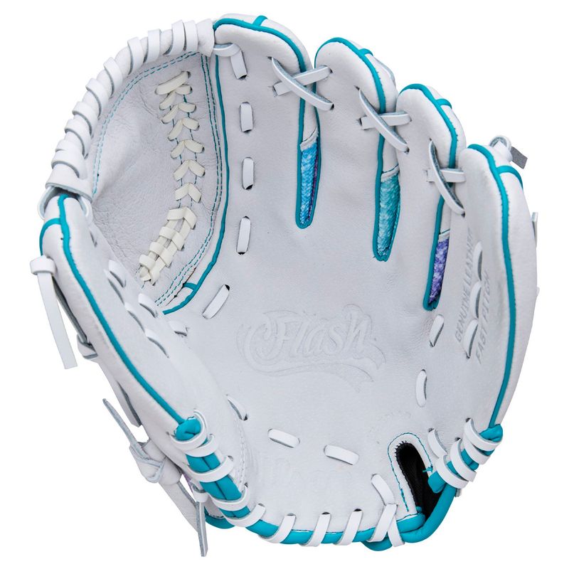 Wilson A440 Flash 11" Fastpitch Softball Glove White / Purple / Teal