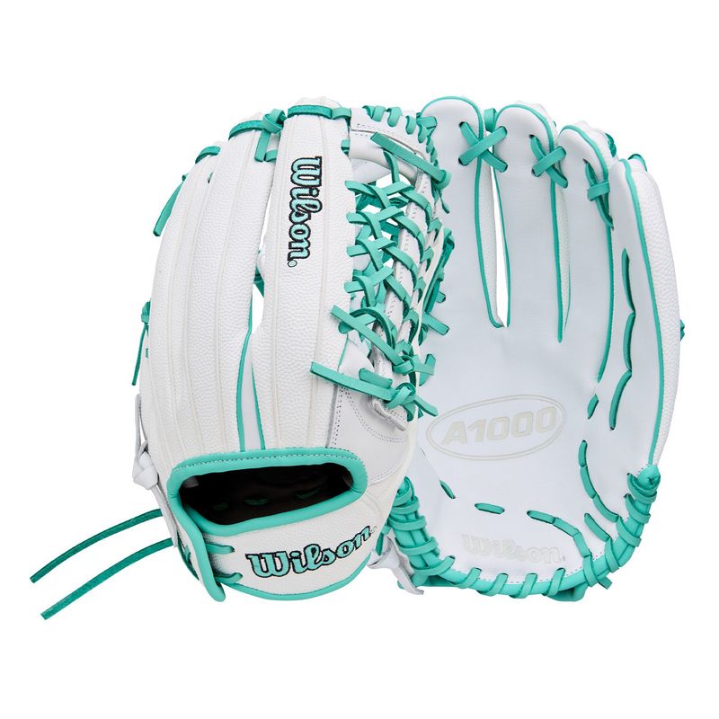 Wilson A1000 T125 Fastpitch Softball Glove White / Seafoam