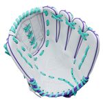 Wilson A500 Siren 11.75" Fastpitch Softball Glove White / Purple / Seafoam