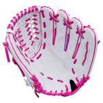 Wilson A440 Flash 12" Fastpitch Softball Glove White / Flamingo Pink