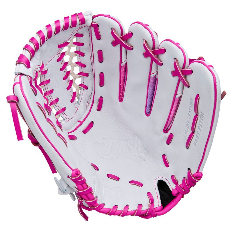 Wilson A440 Flash 12" Fastpitch Softball Glove White / Flamingo Pink