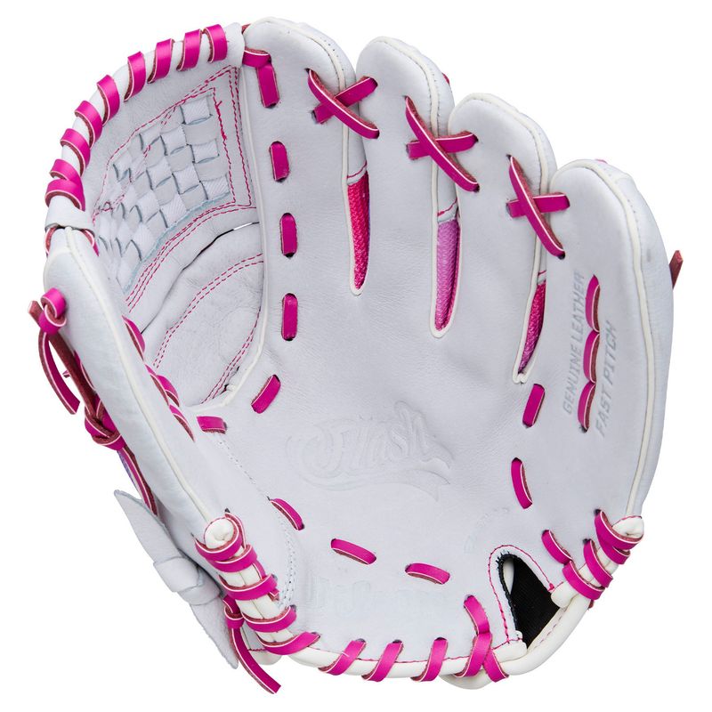 Wilson A440 Flash 11.5" Fastpitch Softball Glove White / Flamingo Pink