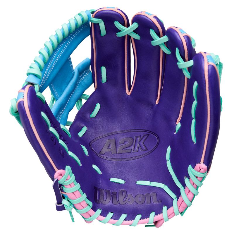 Wilson A2000 October 2025 GTOM Glove Sky Blue / Purple / Seafoam / Pink