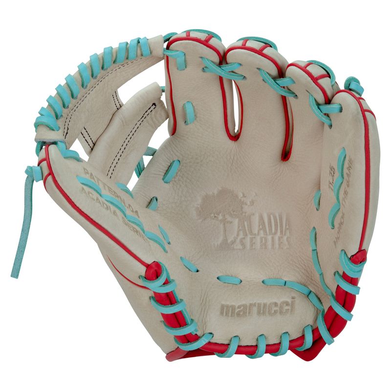 Marucci Acadia V3 42A2 I-Web Baseball Glove - Kids' Camel / Red / Mint