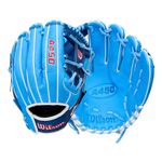 Wilson A450 11" Infield Baseball Glove Youth - 2022 Cool Blue / Roiyal Blue / White / Red