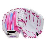 Wilson A440 Flash 11.5" Fastpitch Softball Glove White / Flamingo Pink