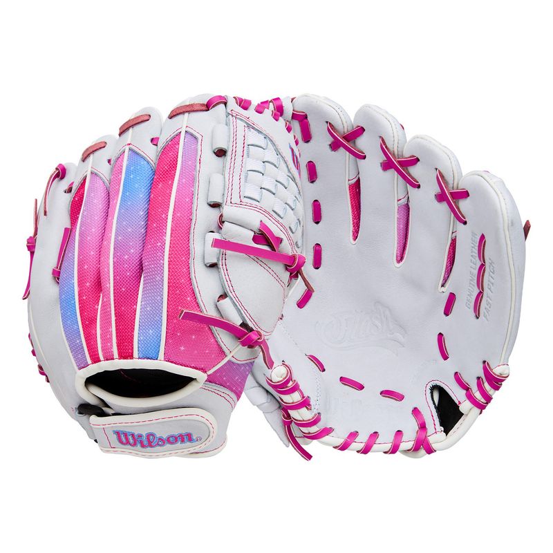 Wilson A440 Flash 11.5" Fastpitch Softball Glove White / Flamingo Pink