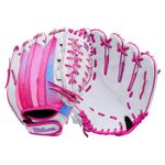 Wilson A440 Flash 12" Fastpitch Softball Glove White / Flamingo Pink